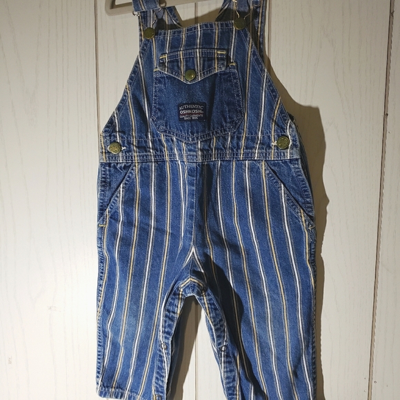 Vintage OshKosh Bgosh Striped Overalls - Picture 2 of 4